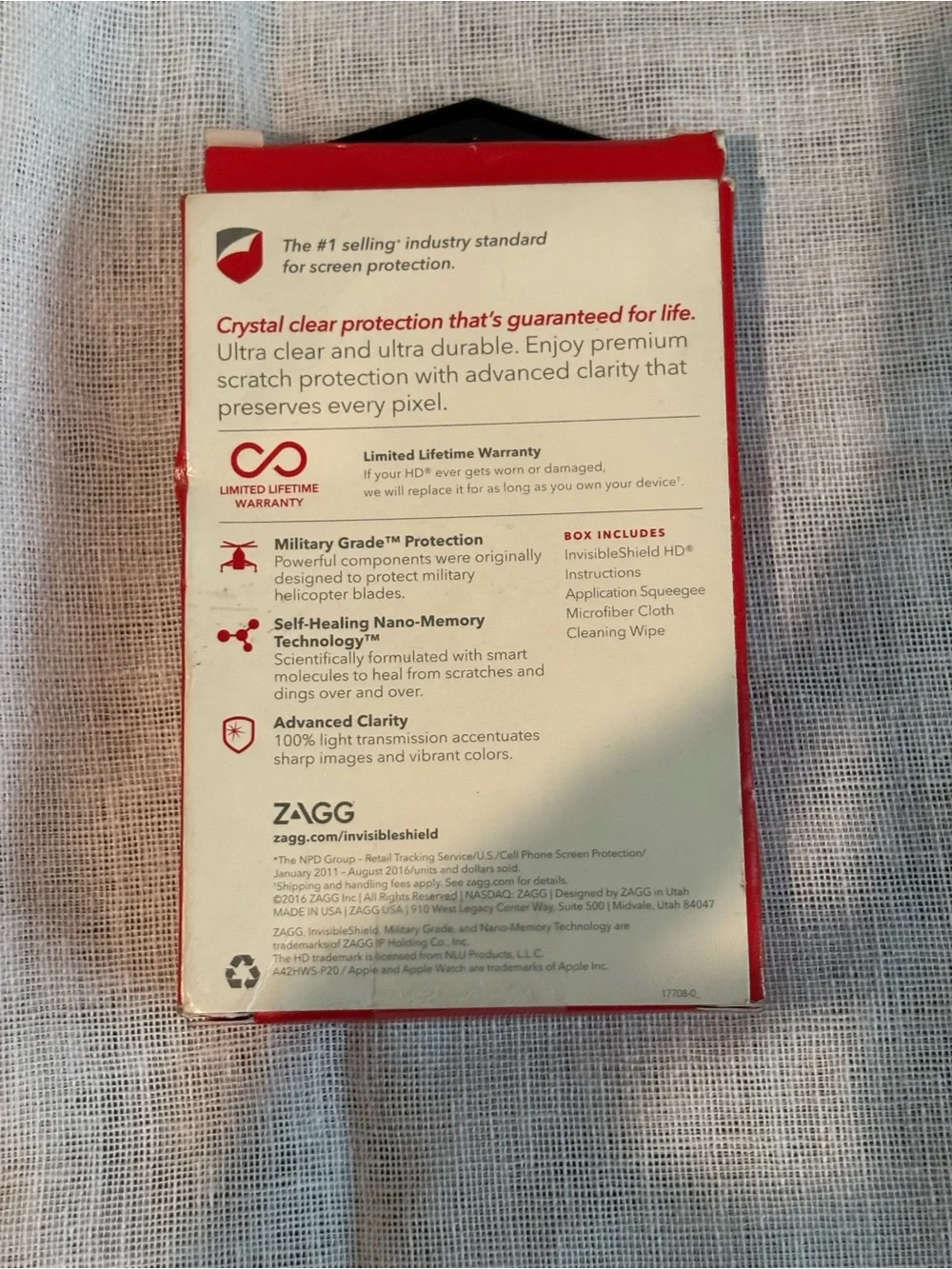 Invisible Shield HD Screen Protector for Apple Watch Series 1, 2 and 3 (42mm)